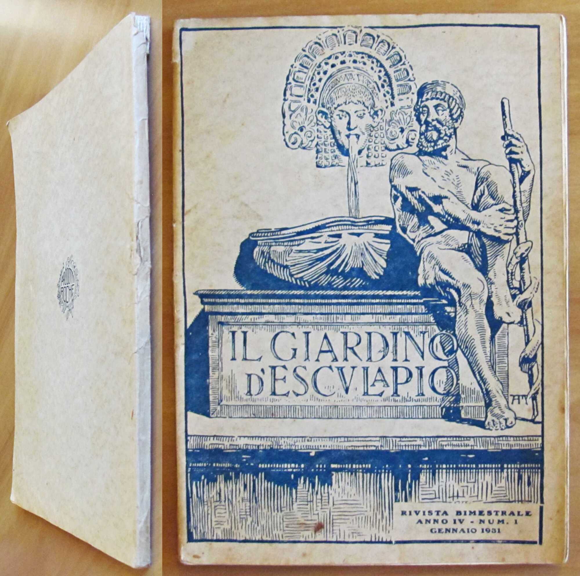 Rivista IL GIARDINO DI ESCULAPIO N.1 Gennaio 1931 - Jacopo …