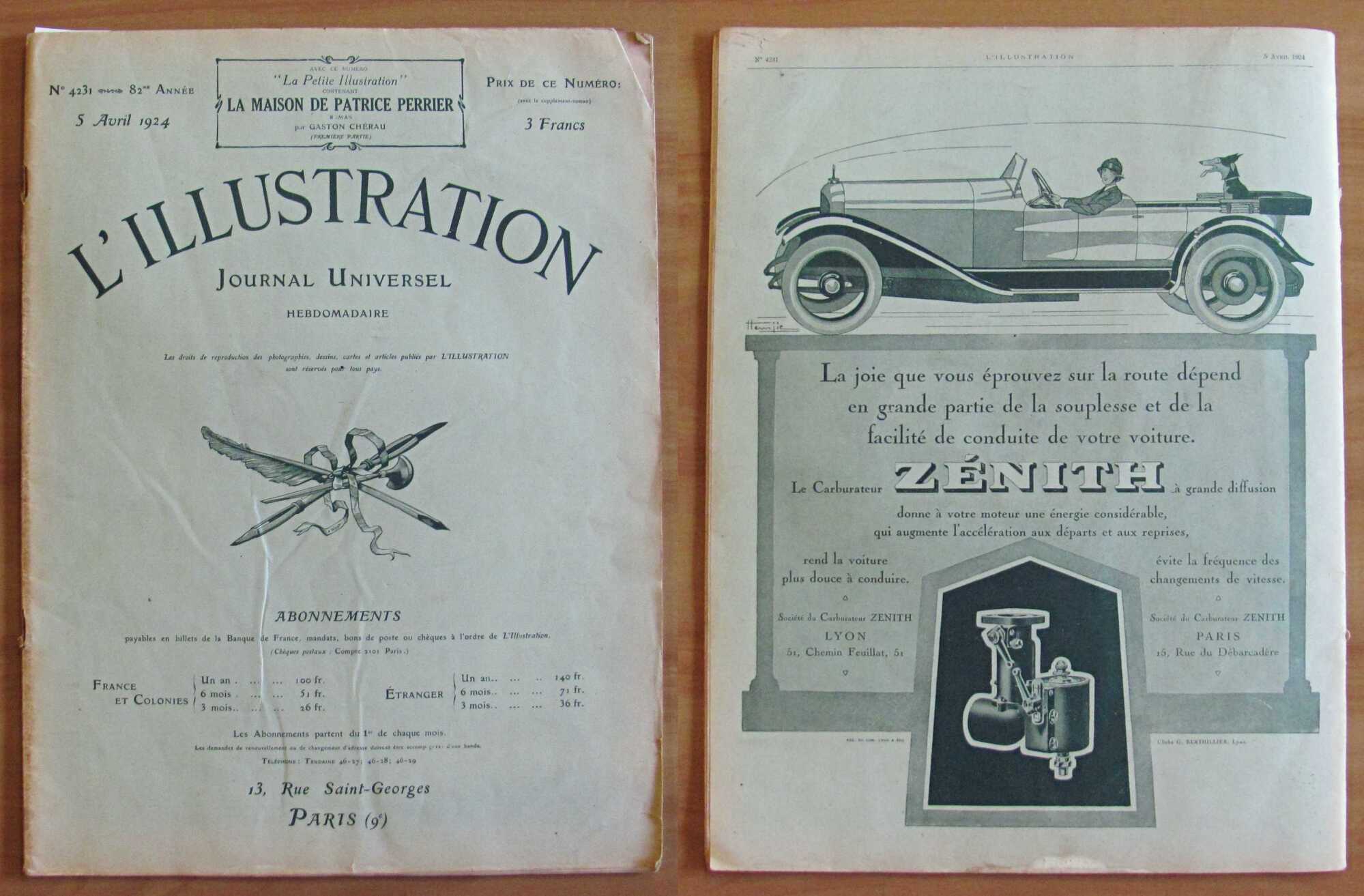 Rivista L'ILLUSTRATION Journal Universel N.4231 - 5 Avril 1924