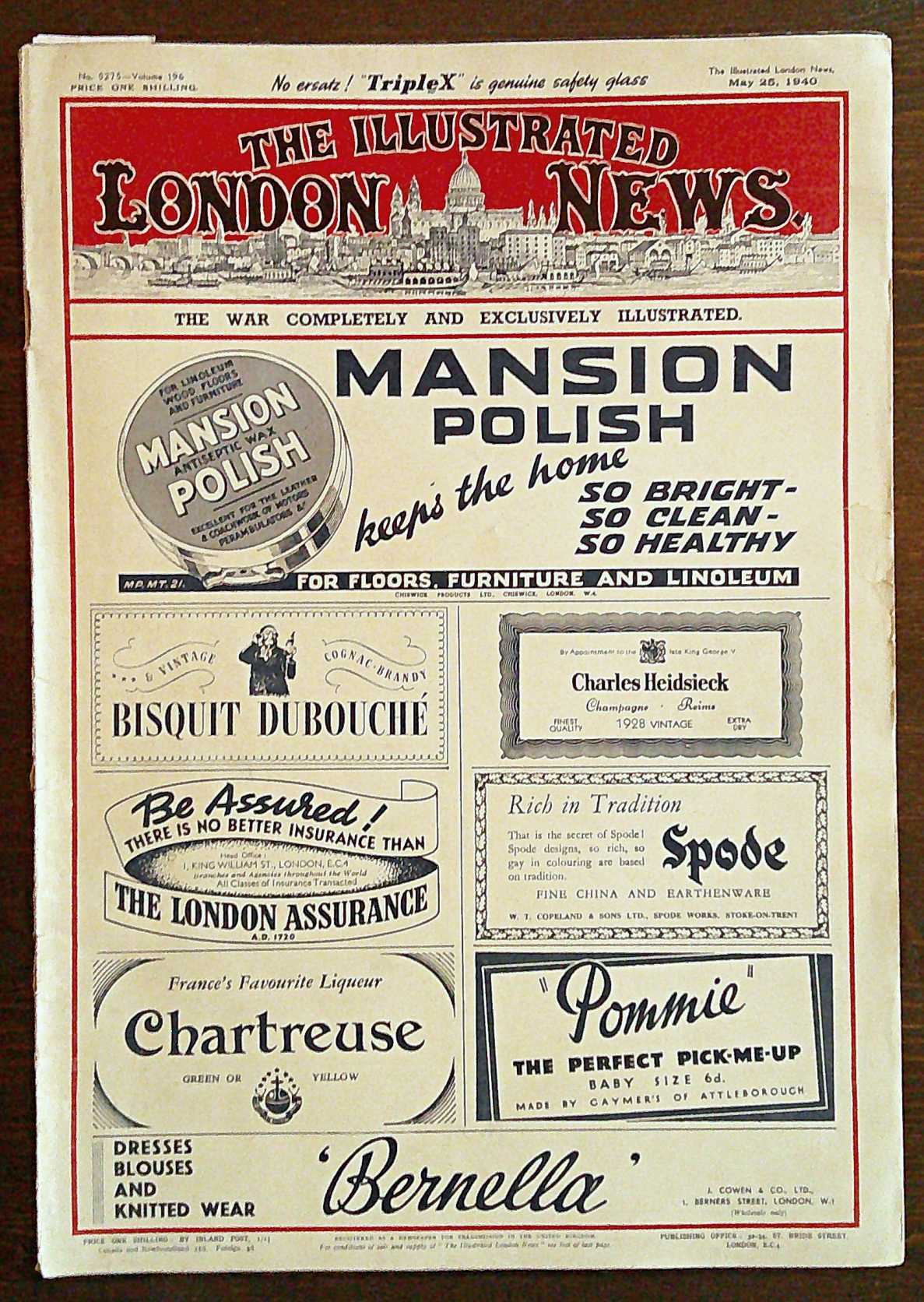 Rivista THE ILLUSTRATED LONDON NEWS - 25 Maggio 1940 - …