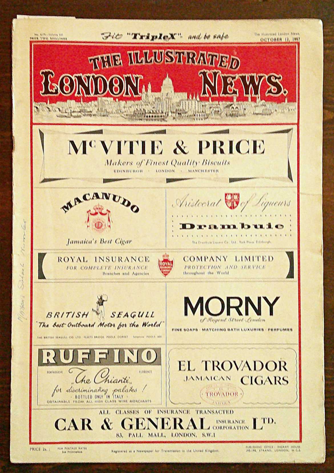 Rivista THE ILLUSTRATED LONDON NEWS - Oct. 12, 1957 - …