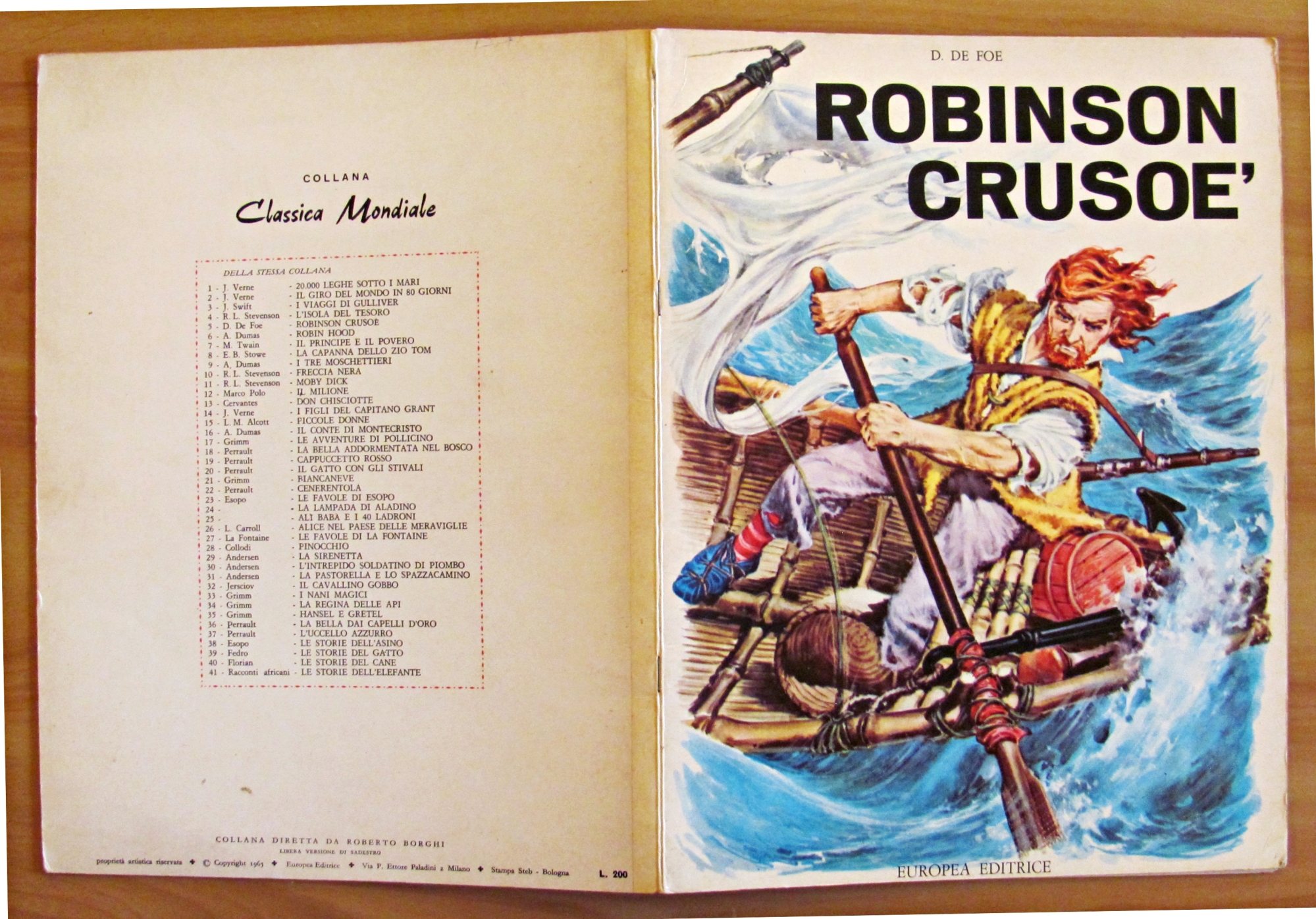 ROBINSON CRUSOE' - Collana Classica Mondiale N.5, 1965