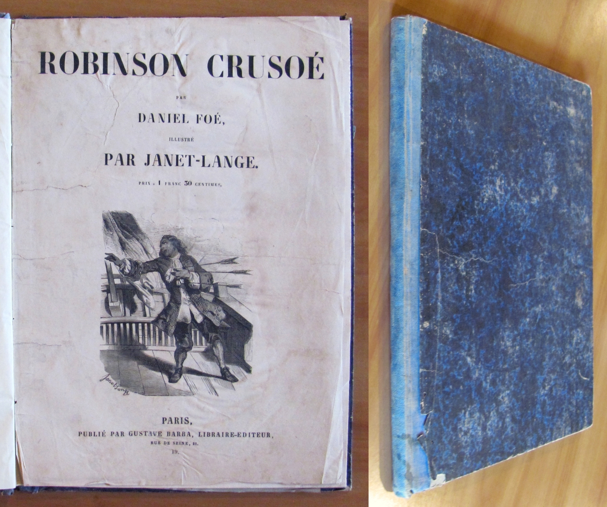 ROBINSON CRUSOE - fine '800 ill. JANET LANGE