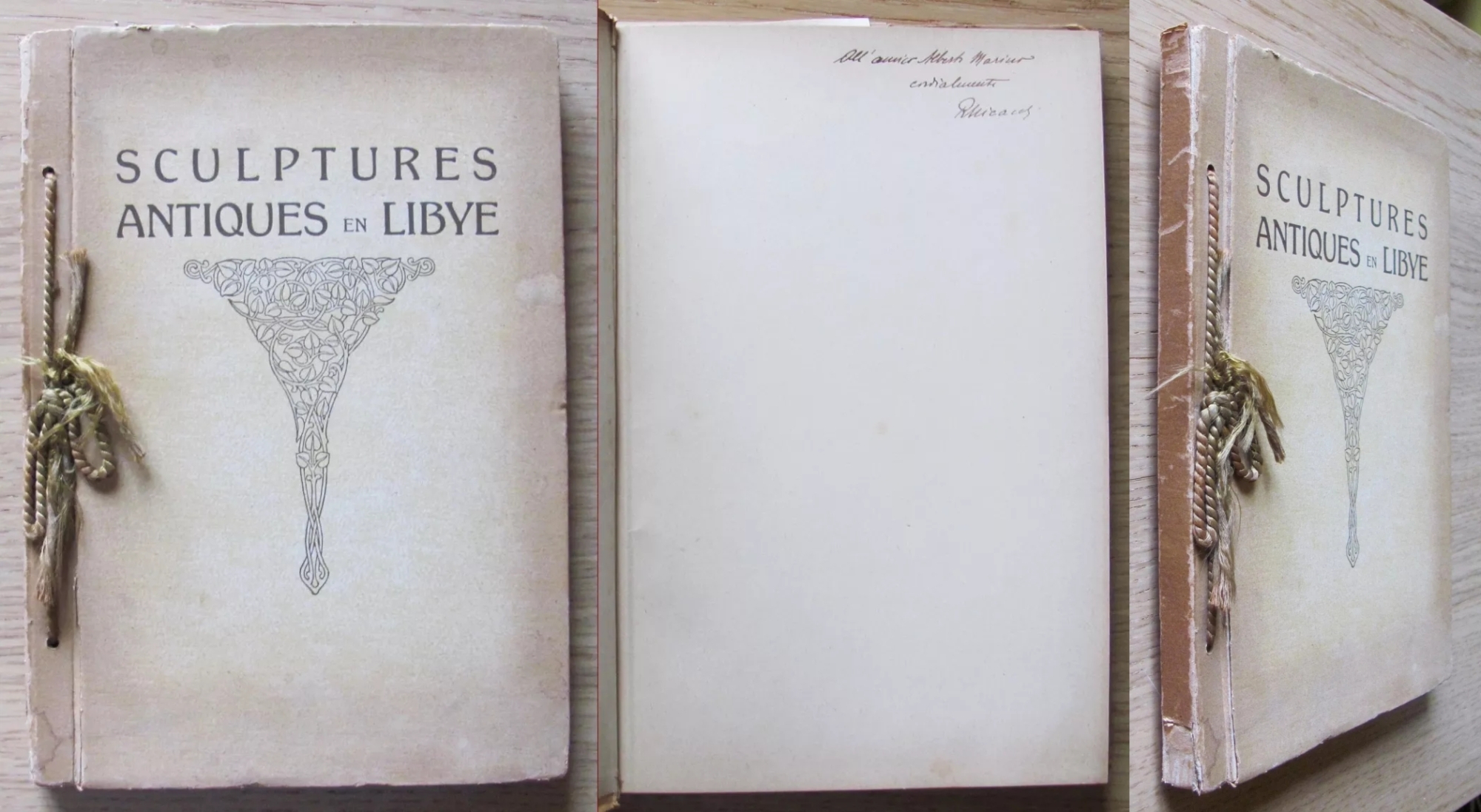 SCULPTURES ANTIQUES EN LIBYE, 1931 con Dedica Autografa