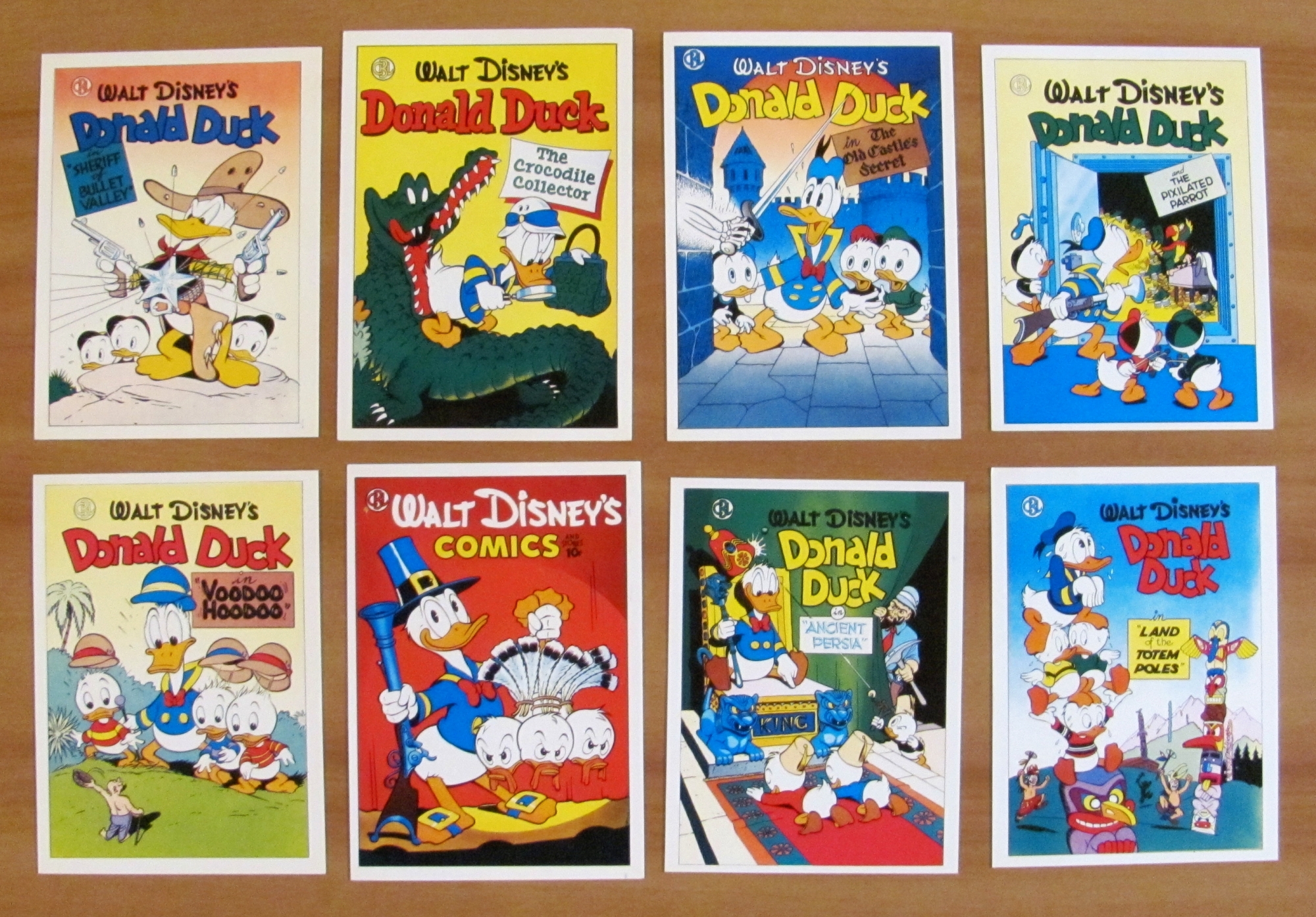 Serie 8 CARTOLINE delle Copertine Disney di DONALD DUCK di …