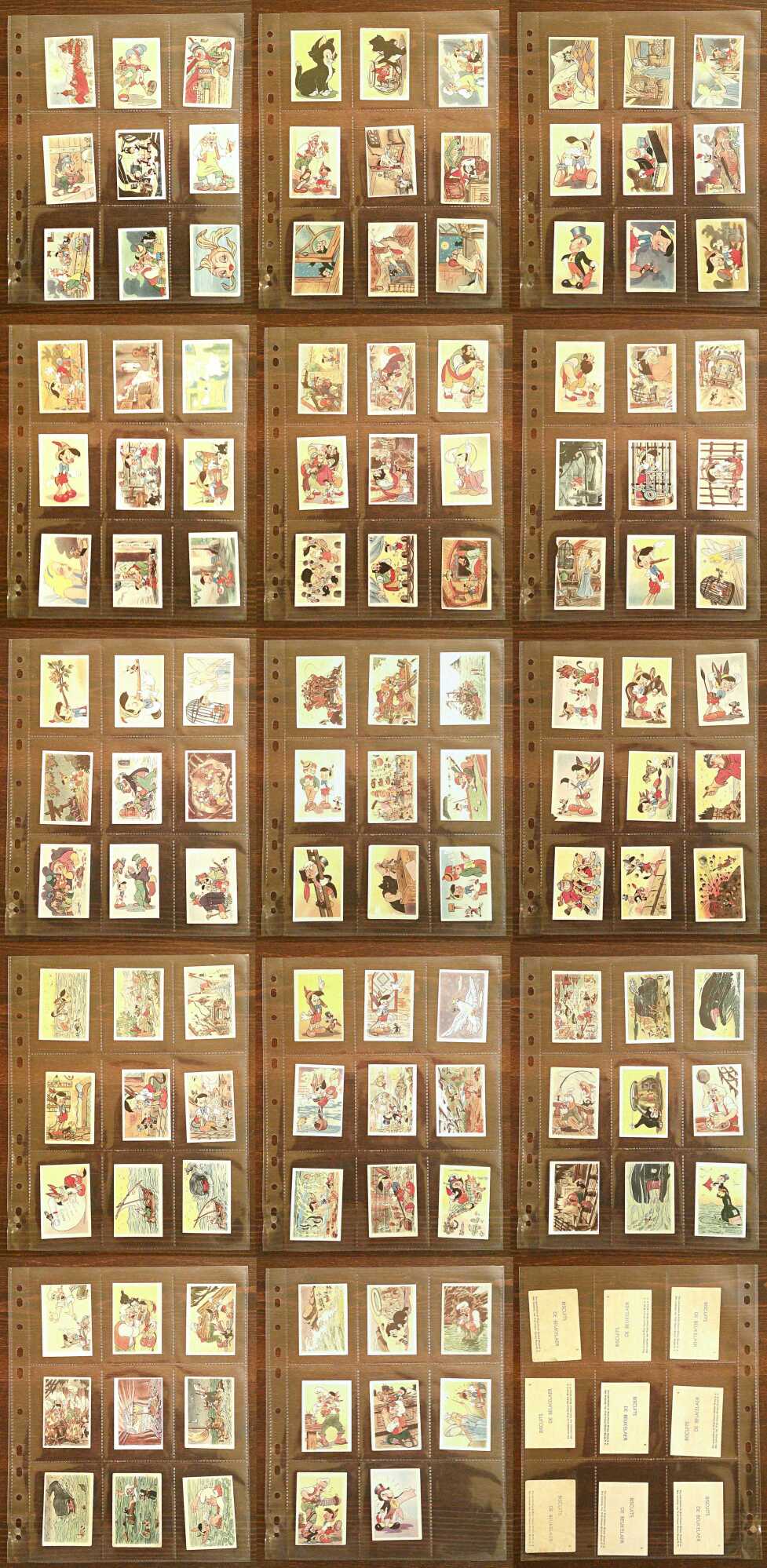 Serie Completa di 125 Figurine PINOCCHIO Biscuits BEUKELAER, 1940