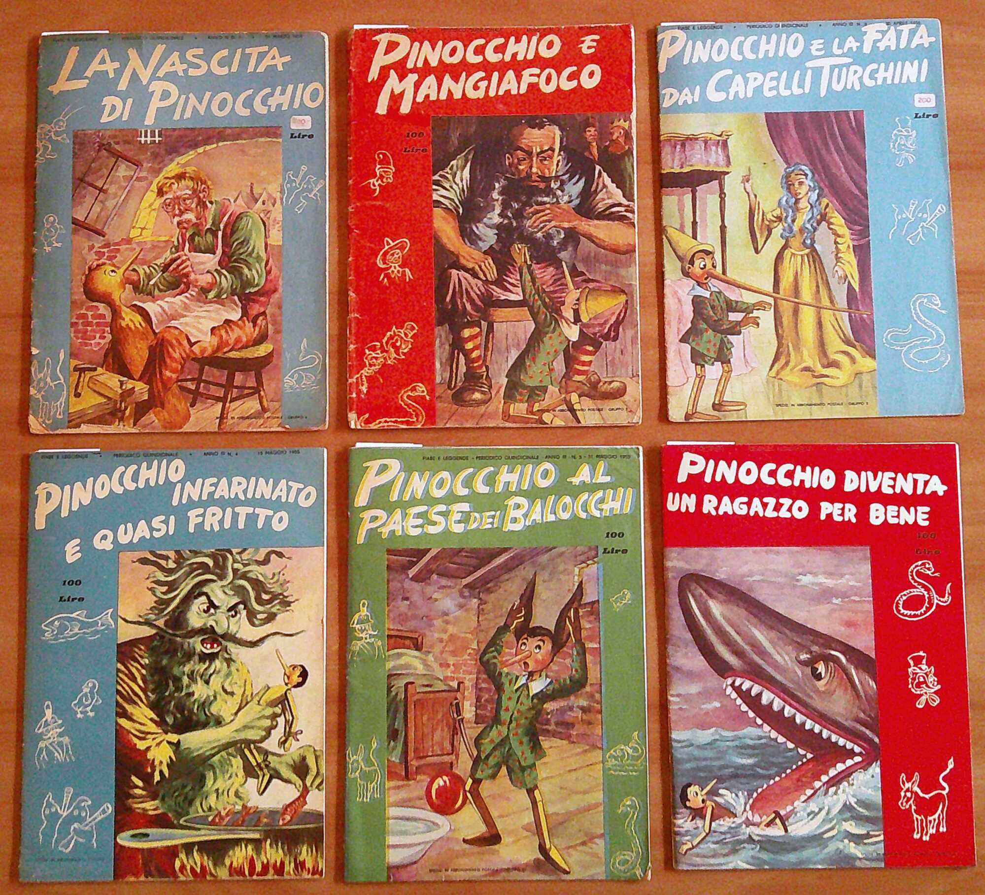Serie Completa di 6 Fascicoli PINOCCHIO - Coll Fiabe e …