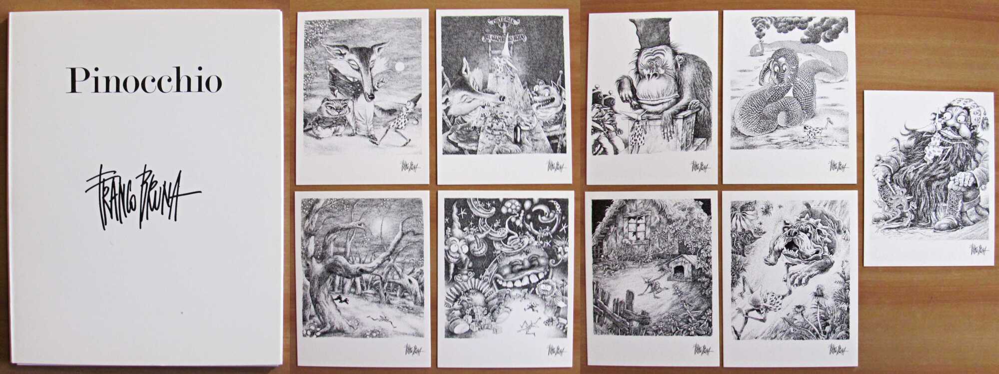 Serie Completa di 9 cartoline PINOCCHIO in Cofanetto di FRANCO …