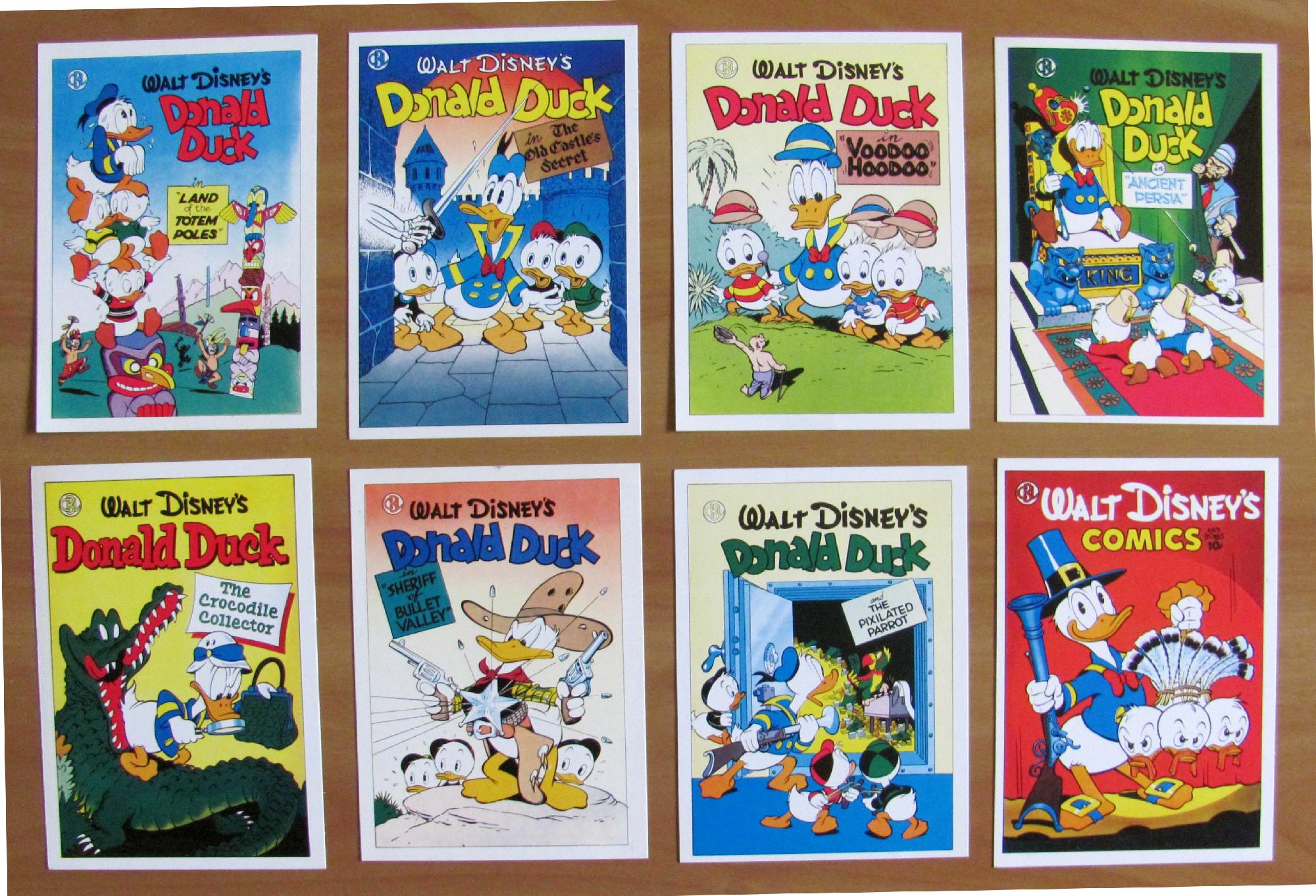 Serie di 8 Cartoline WALT DISNEY'S - DONALD DUCK di …