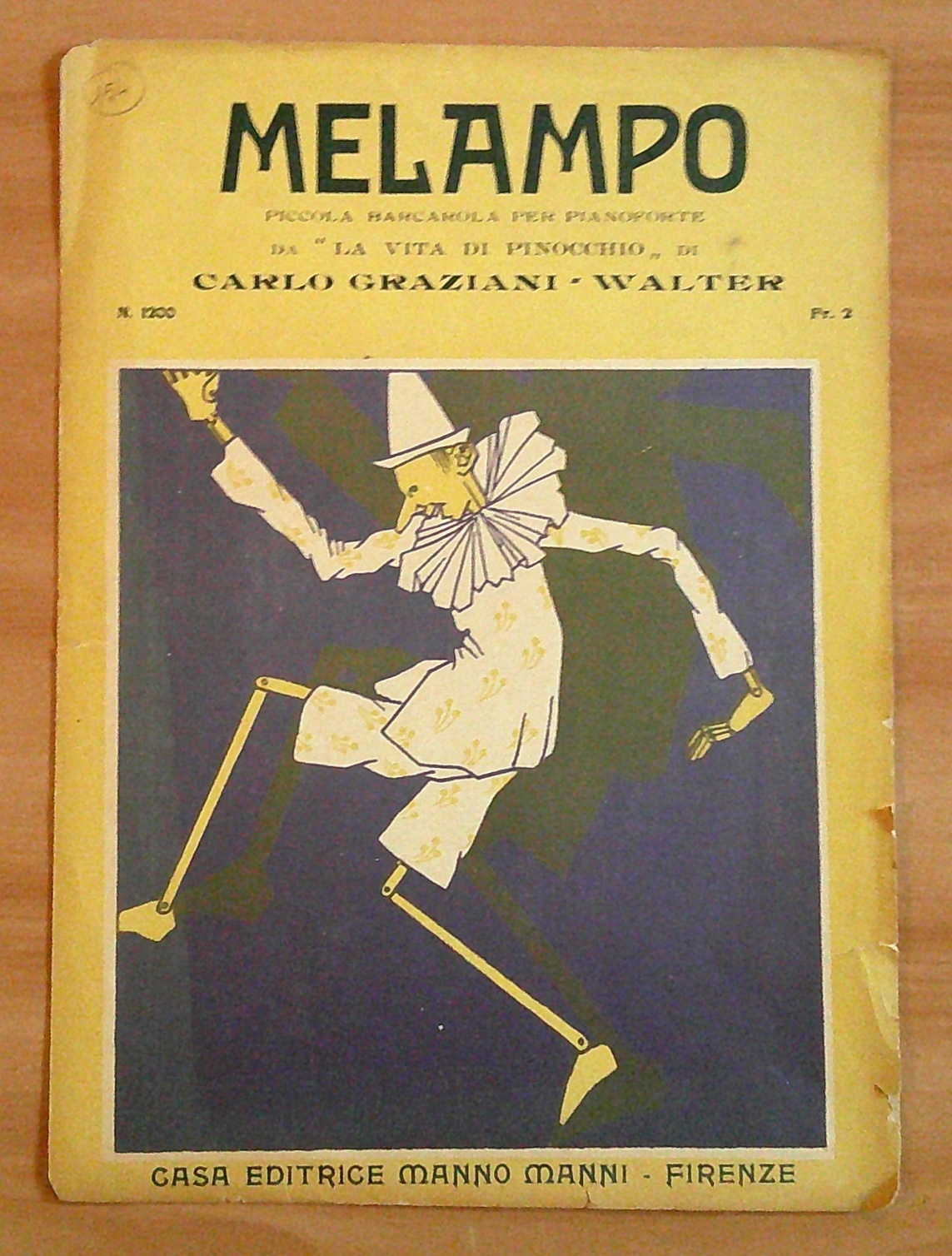 Spartito MELAMPO, anni '20 Musiche C.G. Walter