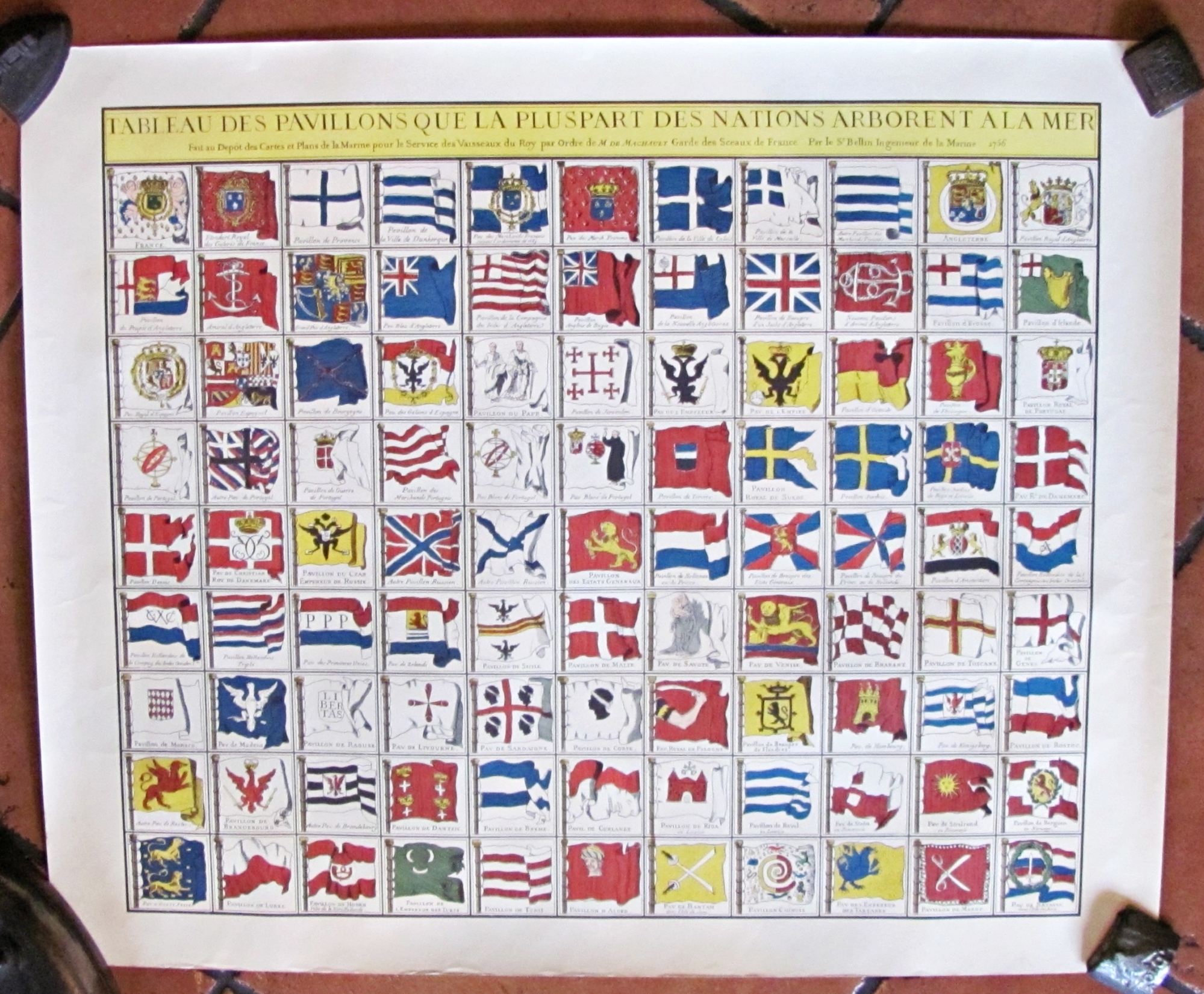 Stampa di BANDIERE NAVALI - 70x57, 1968