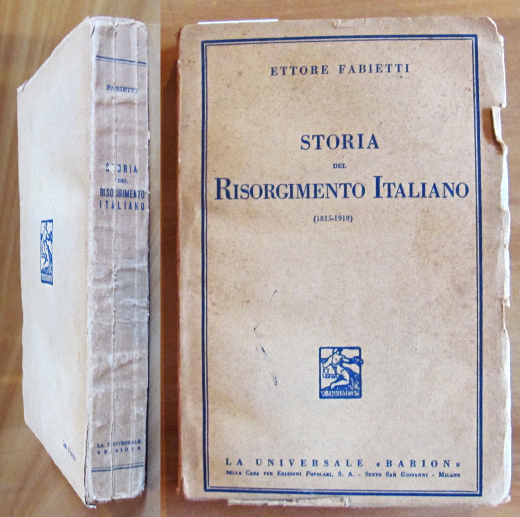STORIA DEL RISORGIMENTO ITALIANO (1815-1918), I ed. 1941