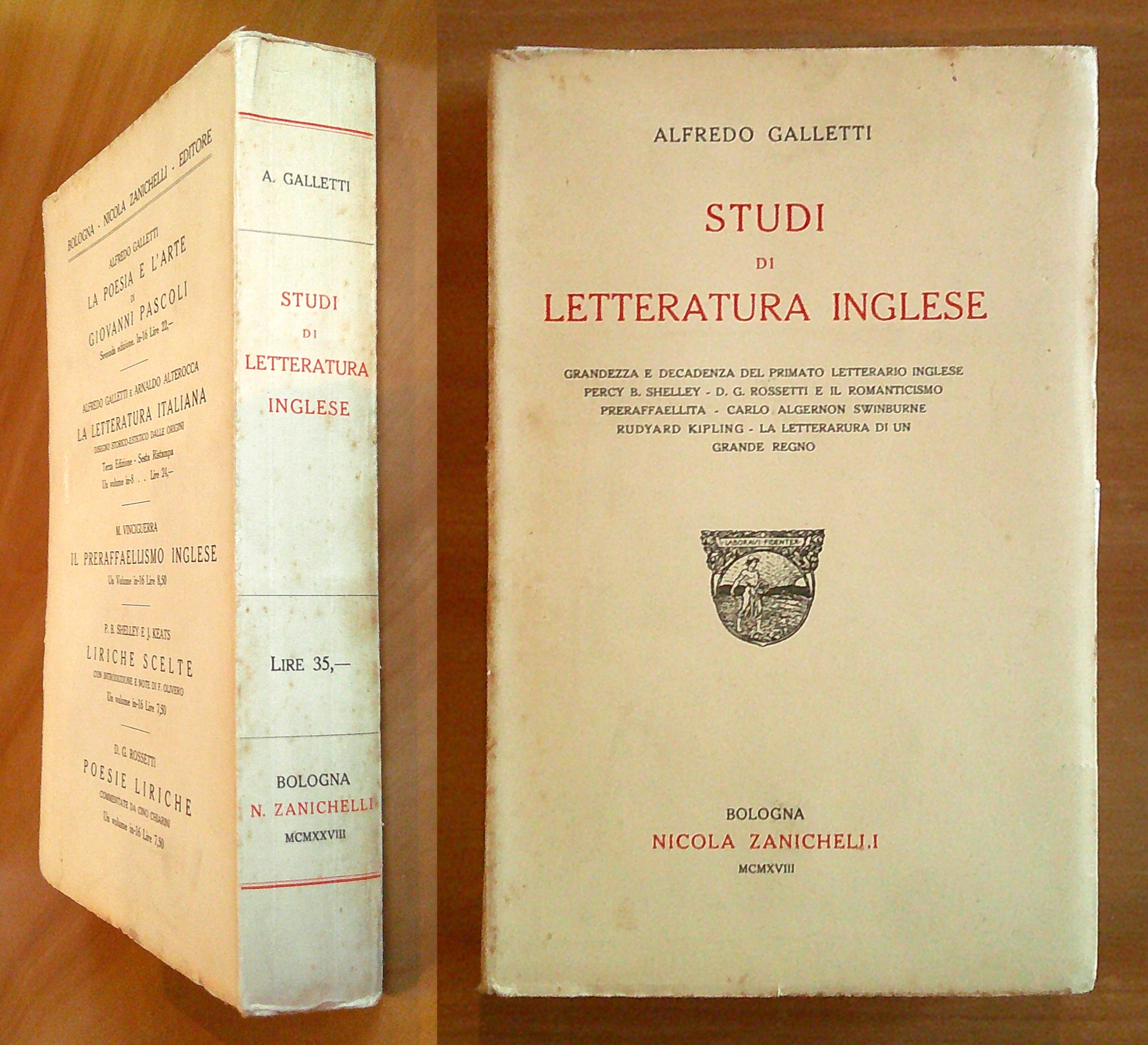 STUDI DI LETTERATURA INGLESE, 1928 - Intonso