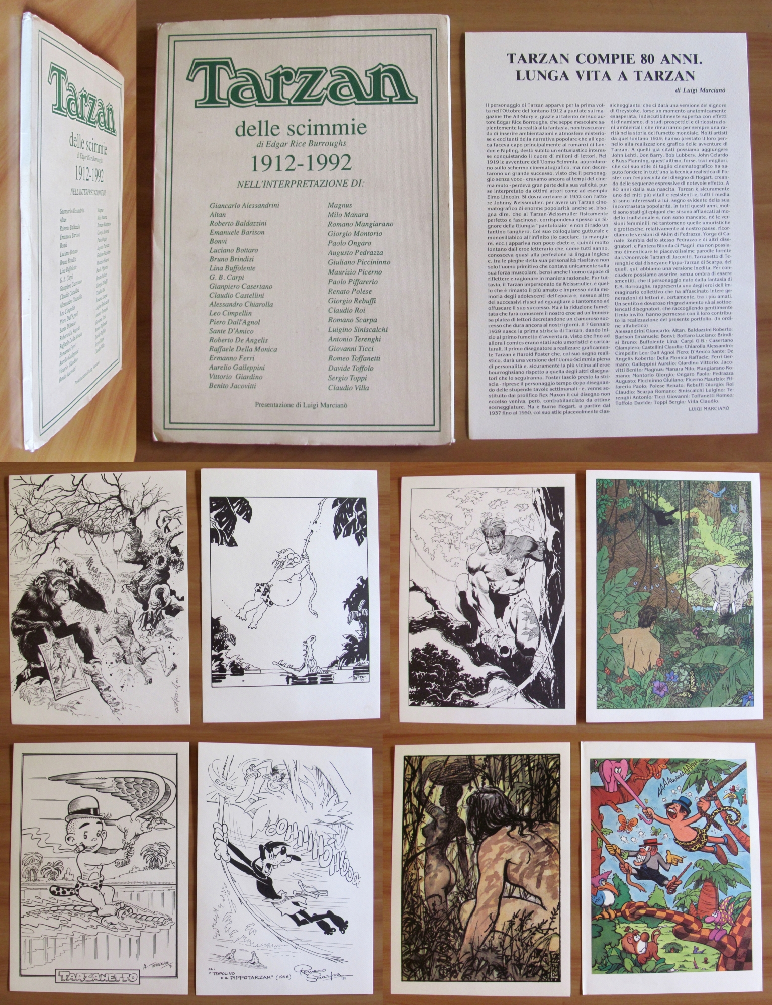 TARZAN DELLE SCIMMIE 1912-1992 - Portfolio con 41 tavole sciolte …