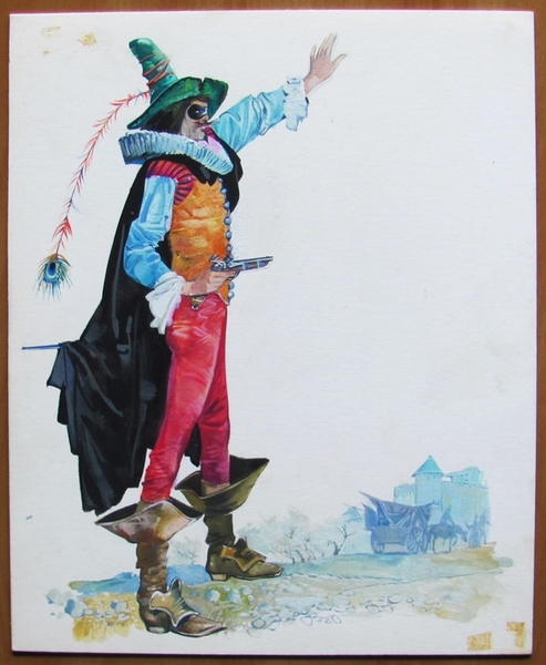 Tavola originale CAPITAN FRACASSA - Non Firmata su cartone, anni …