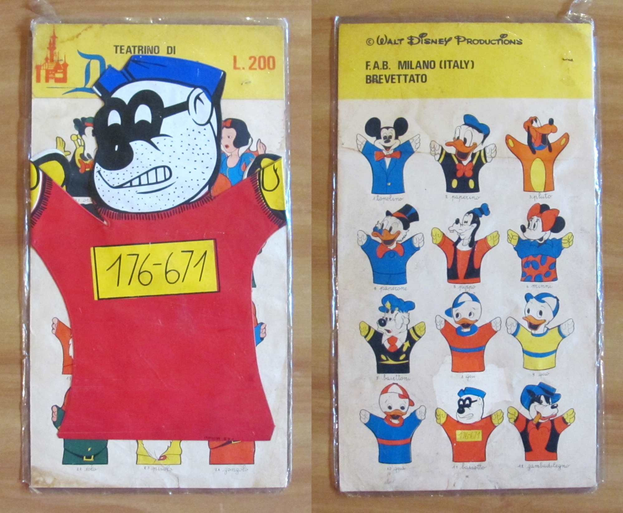 Teatrino di DISNEYLAND Burattino in gomma N.11 - BASSOTTO, anni …
