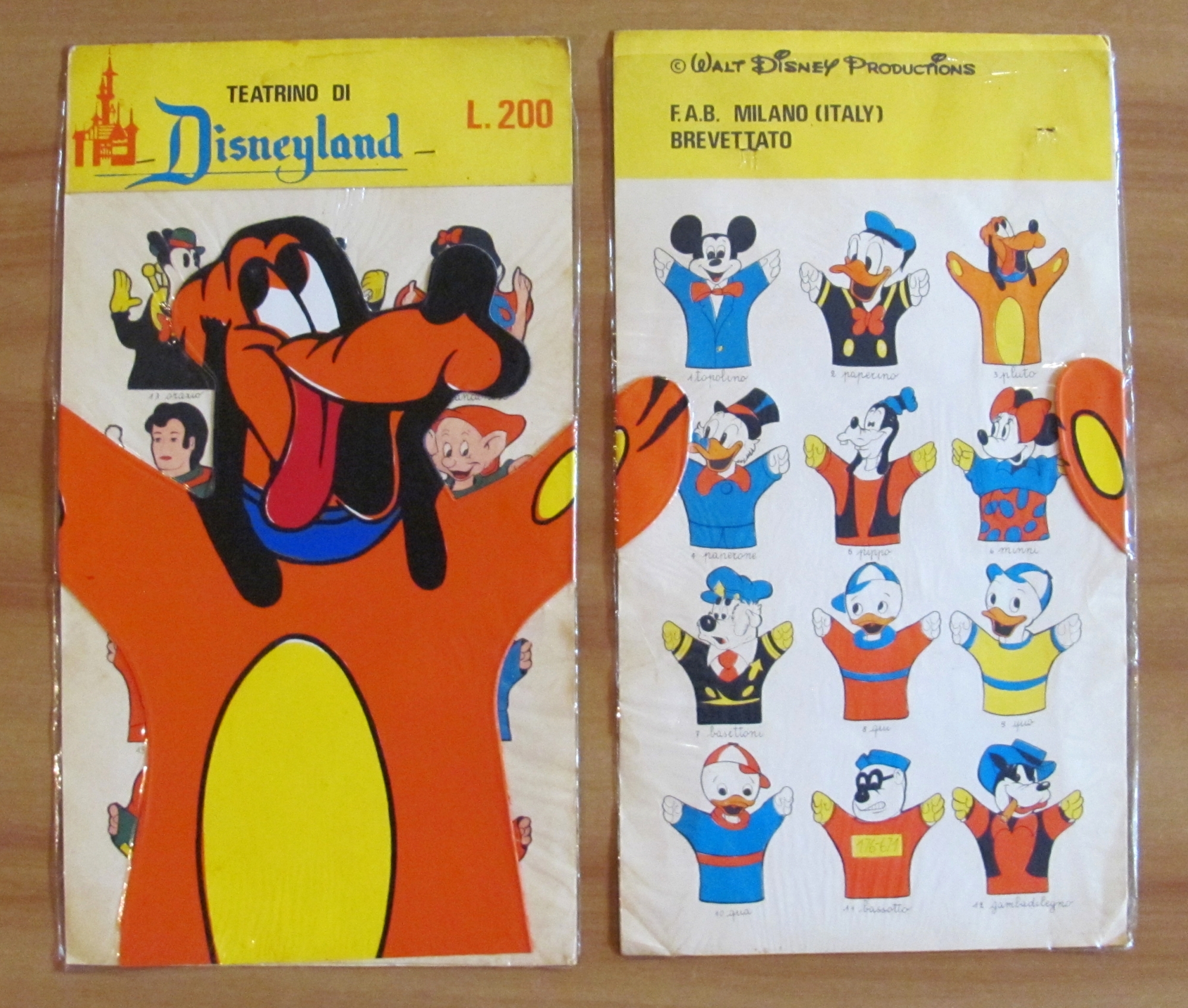 Teatrino di DISNEYLAND Burattino in gomma PLUTO, anni 60/70 - …