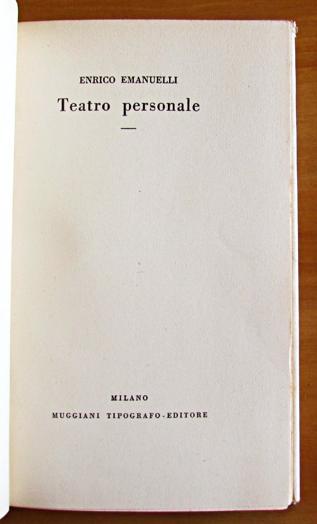 TEATRO PERSONALE - Collana I CORIANDOLI