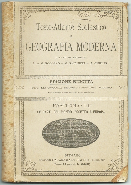 TESTO - ATLANTE SCOLASTICO DI GEOGRAFIA MODERNA. BERGAMO IST. ITALIANO …