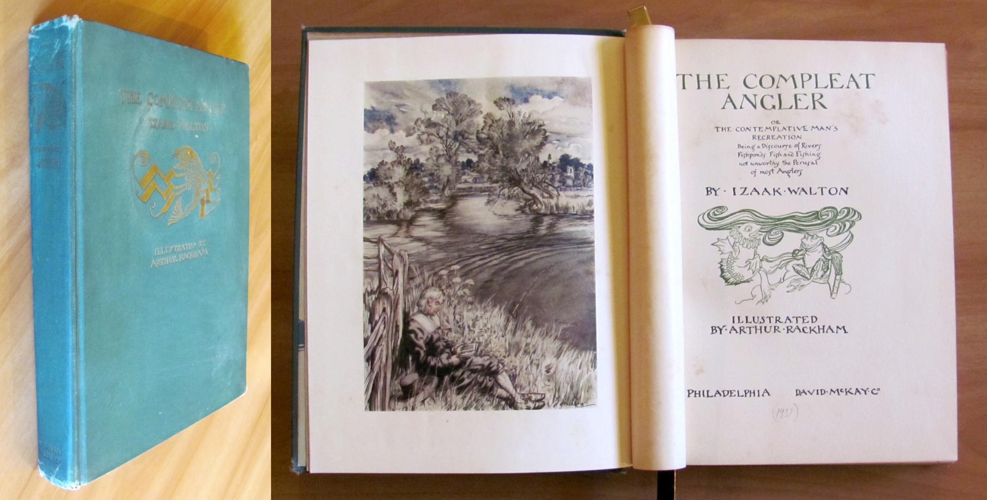 THE COMPLEAT ANGLER, I ed. 1931 - ill. Arthur RACKHAM