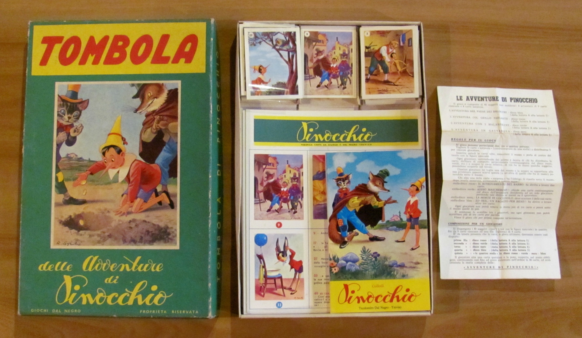 TOMBOLA di PINOCCHIO, 1978- COMPLETA con Libro - Mai Giocata …