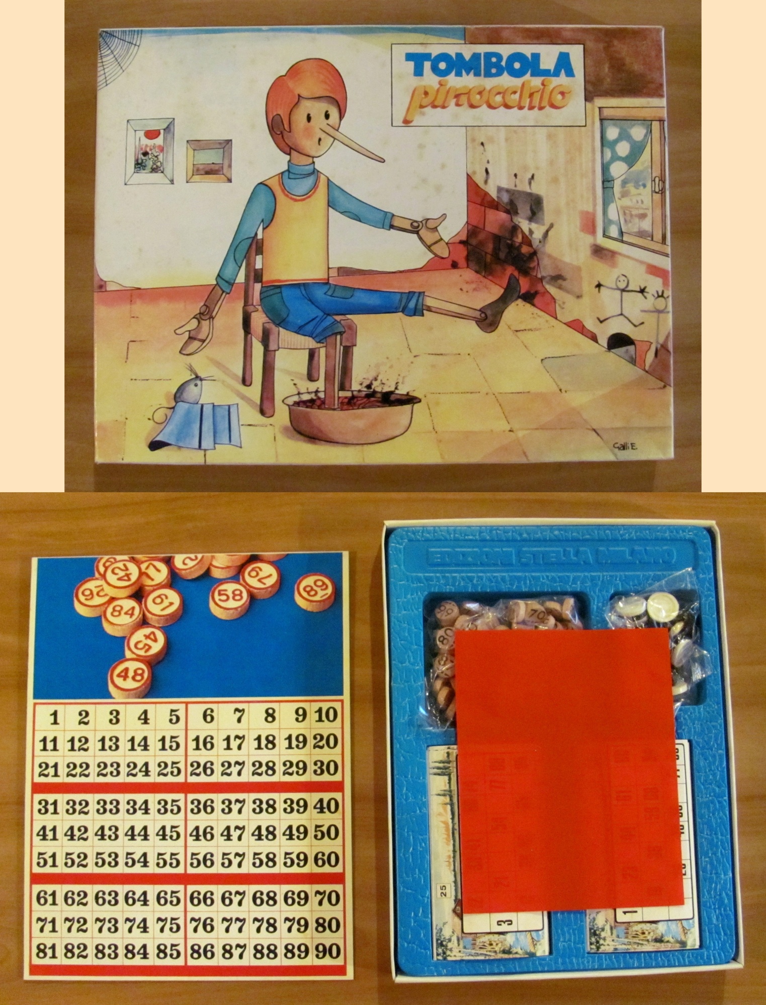 TOMBOLA PINOCCHIO, anni '60 con Dama - Mai giocata