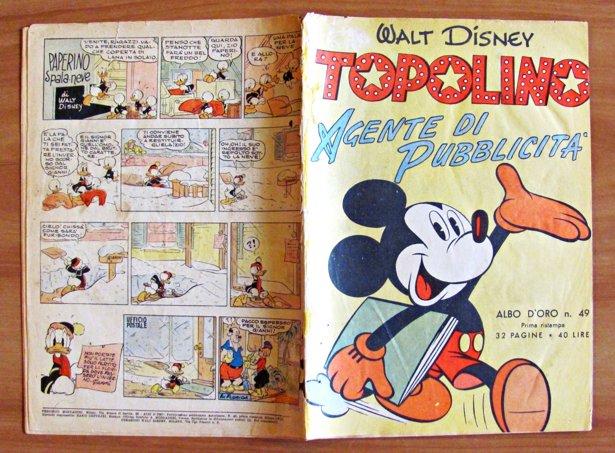 TOPOLINO AGENTE DI PUBBLICITA' - Albo d'Oro N.14, 1950 - …