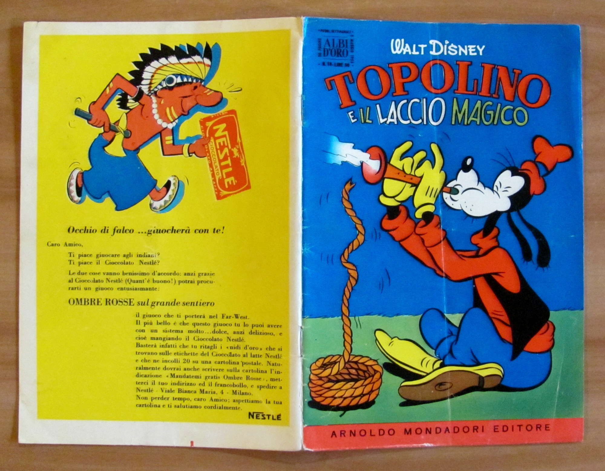TOPOLINO E IL LACCIO MAGICO - Albo d'Oro N.18, 1955