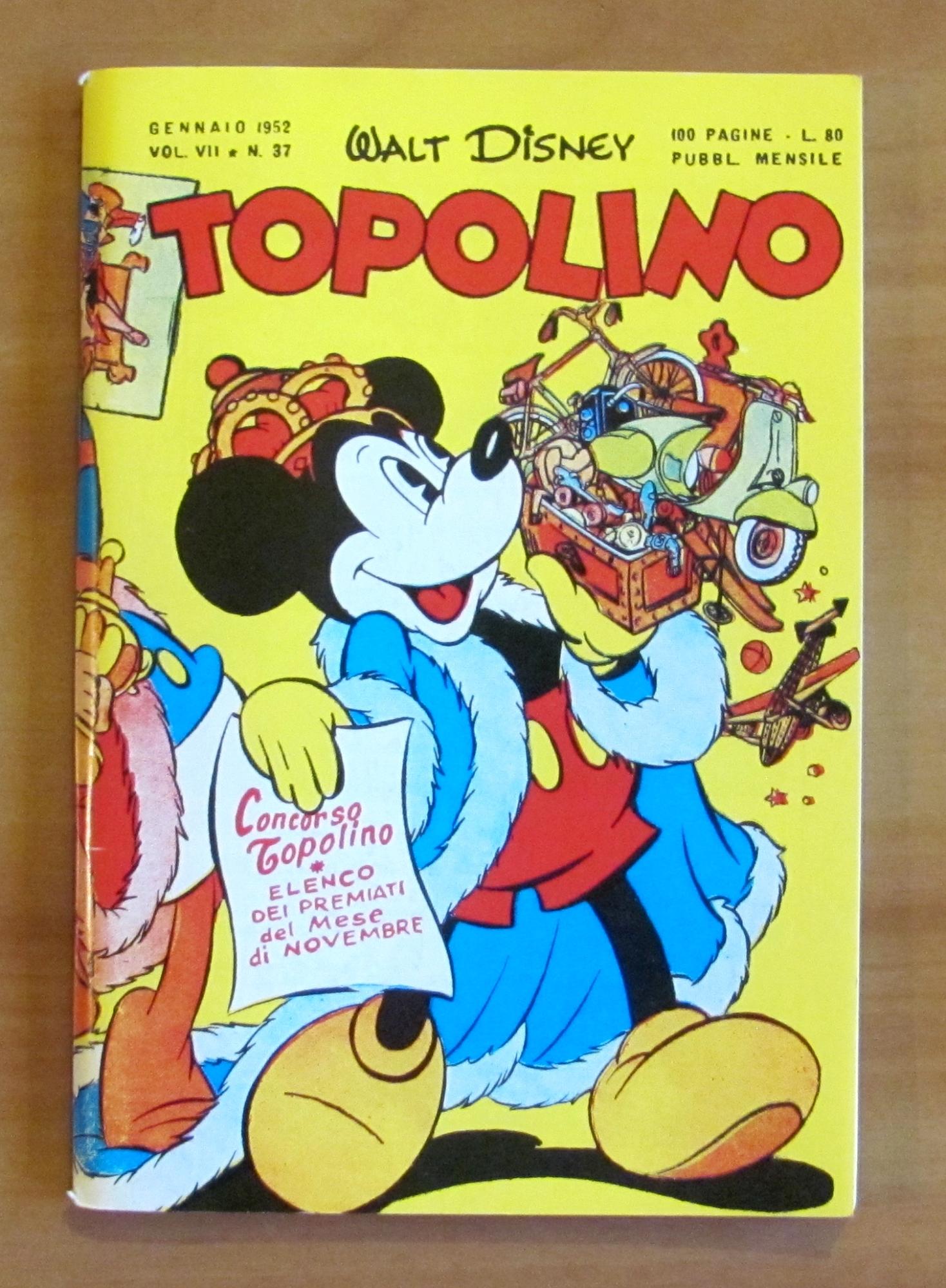 TOPOLINO N.37 Gennaio 1952 - RISTAMPA ANASTATICA