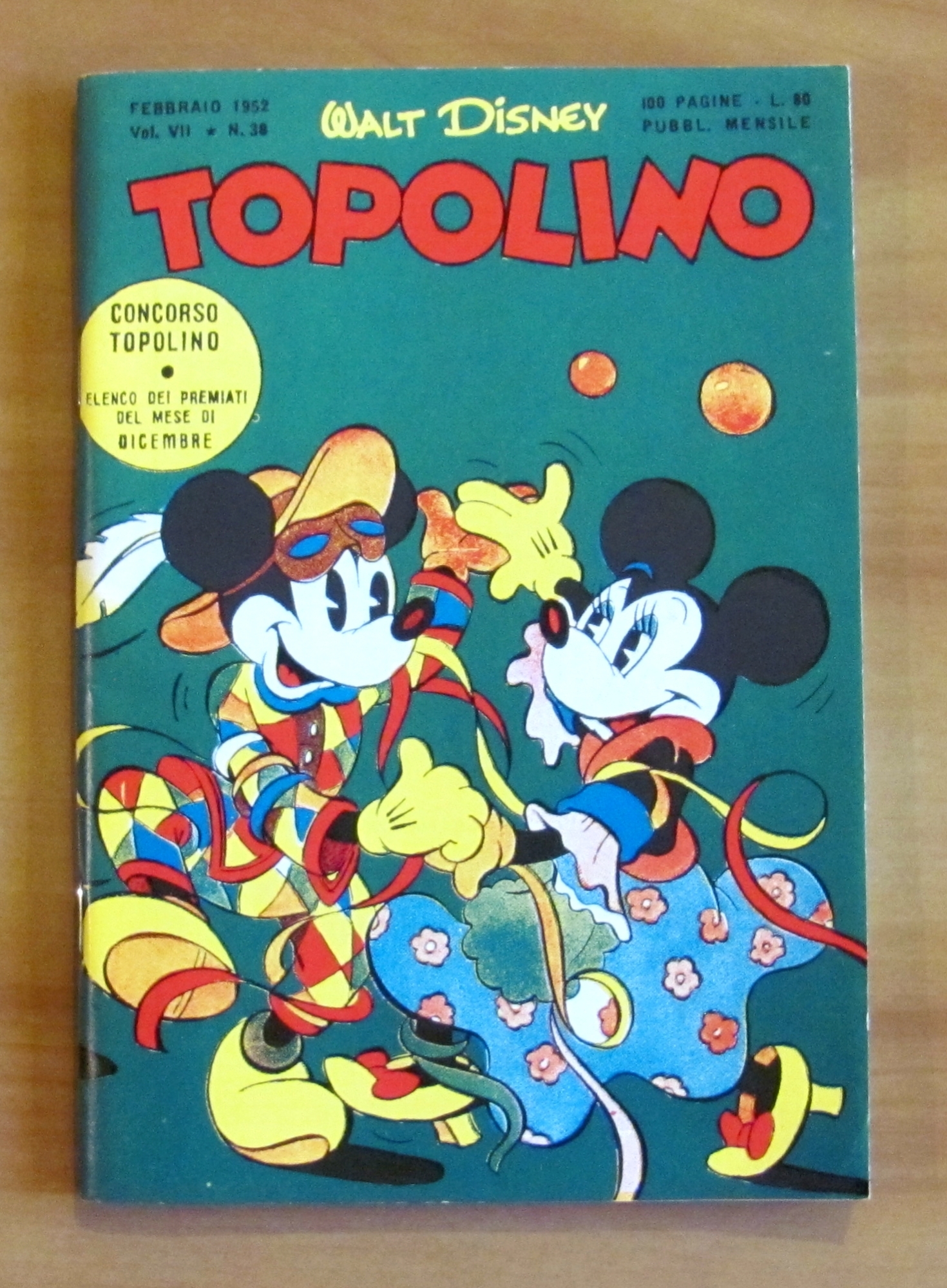 TOPOLINO N.38 Febbraio 1952 - RISTAMPA ANASTATICA