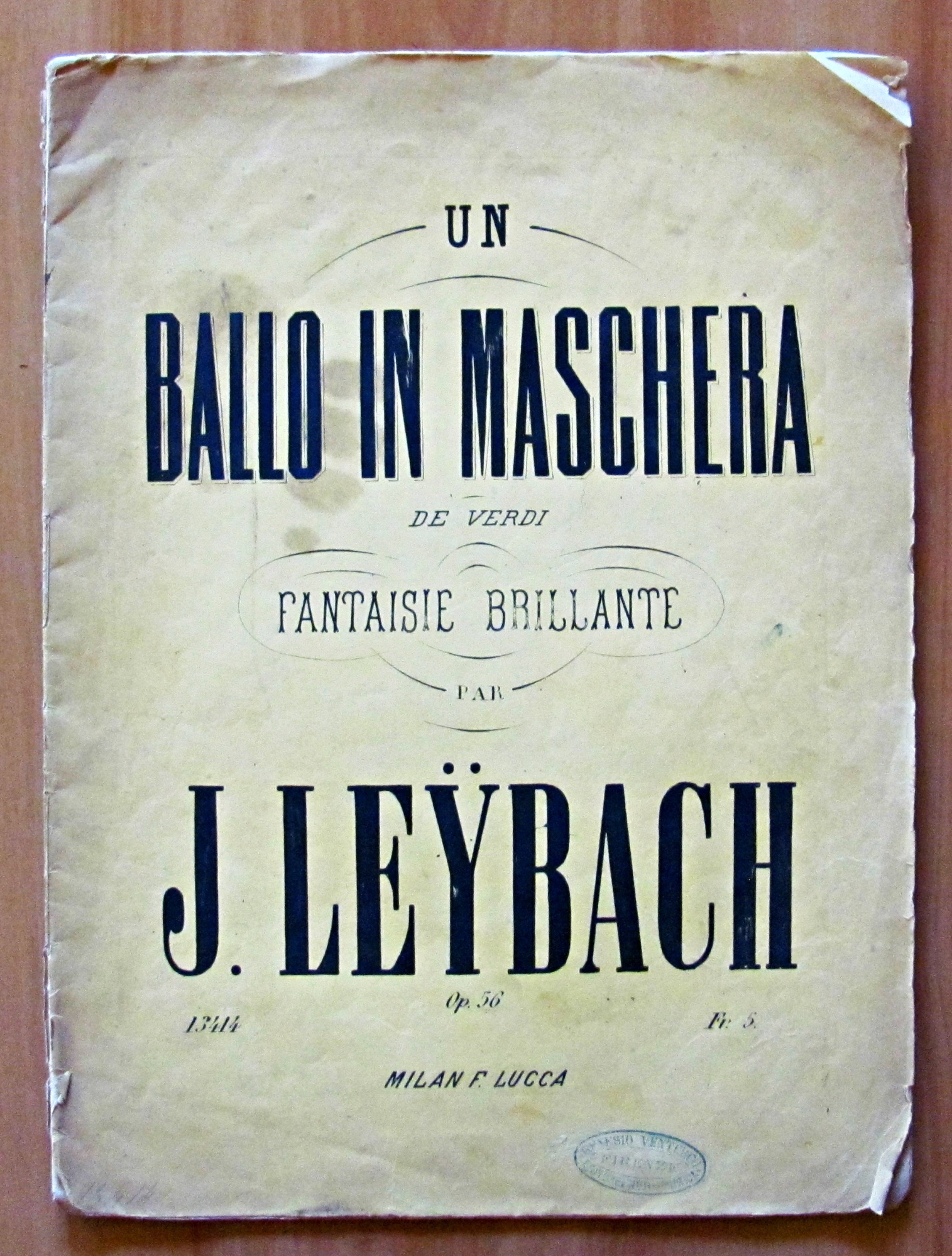 UN BALLO IN MASCHERA - Opera di Verdi - Fantaisie …