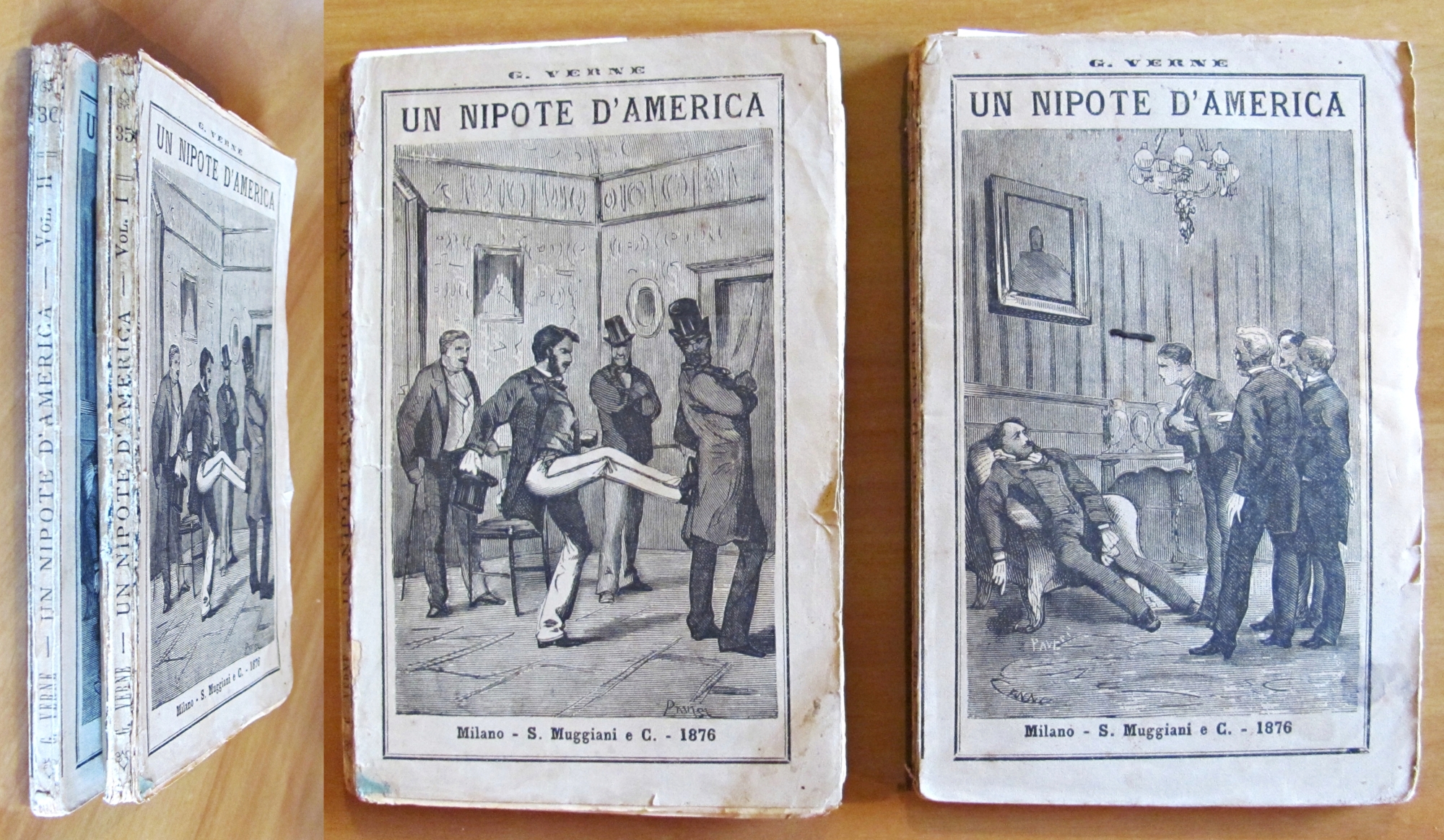 UN NIPOTE D'AMERICA - 2 Volumi, Completo, 1876