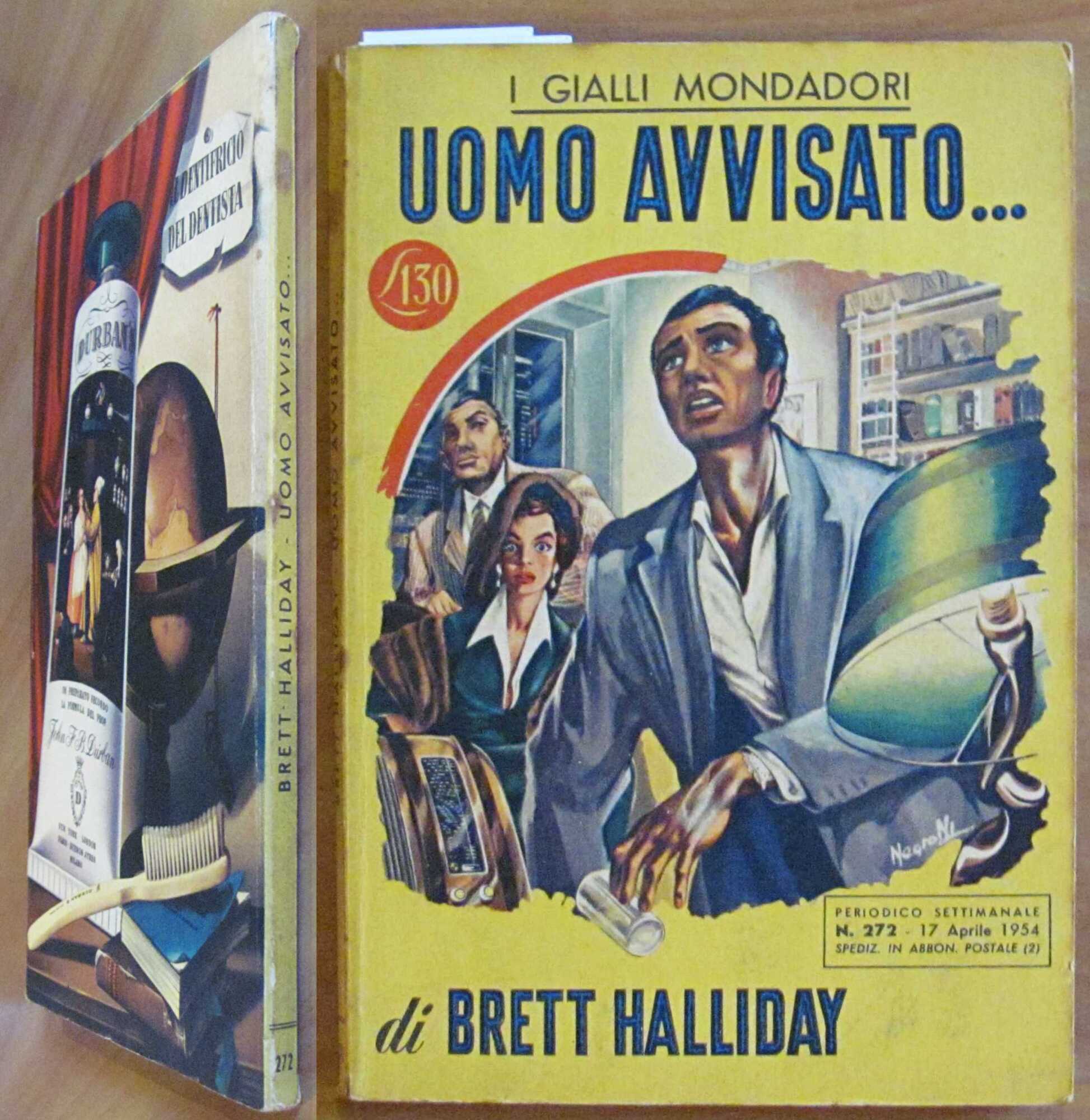 UOMO AVVISATO... - Gialli Mondadori N.272, I ed. 1954
