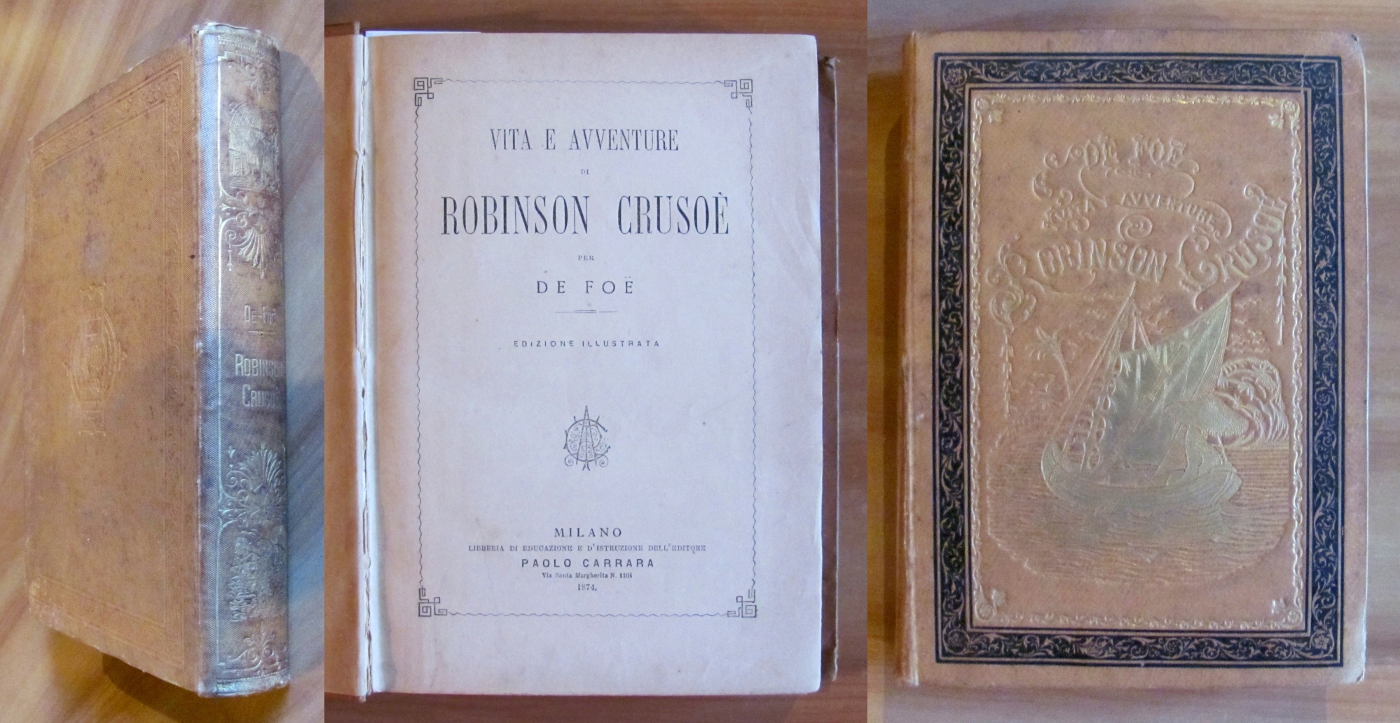Vita e Avventure di ROBINSON CRUSOE, 1874 - ill. CENTENARI