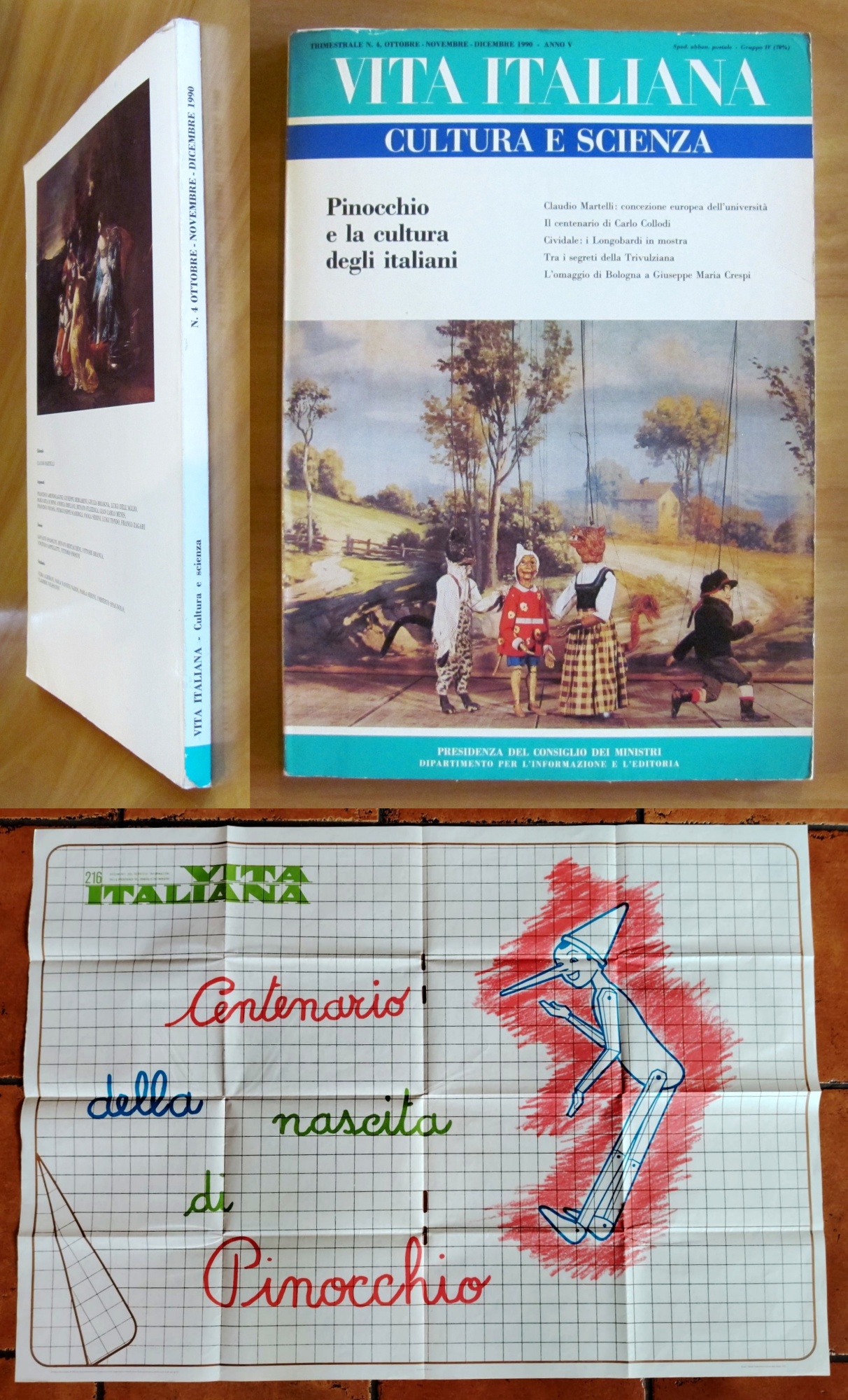VITA ITALIANA N.4, 1990 Il Centenario della scomparsa di Collodi …