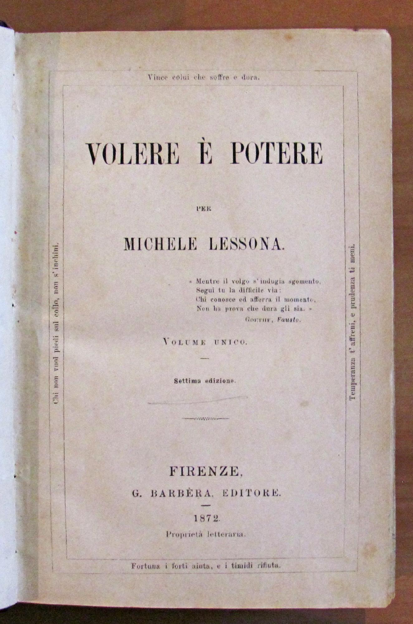 VOLERE E' POTERE