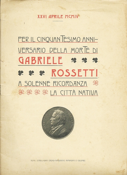 XXVI Aprile 1904 - Per il cinquantesimo anniversario della morte …