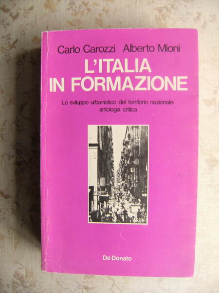 L'ITALIA IN FORMAZIONE. LO SVILUPPO URBANISTICO DEL TERRITORIO NAZIONALE. ANTOLOGIA …