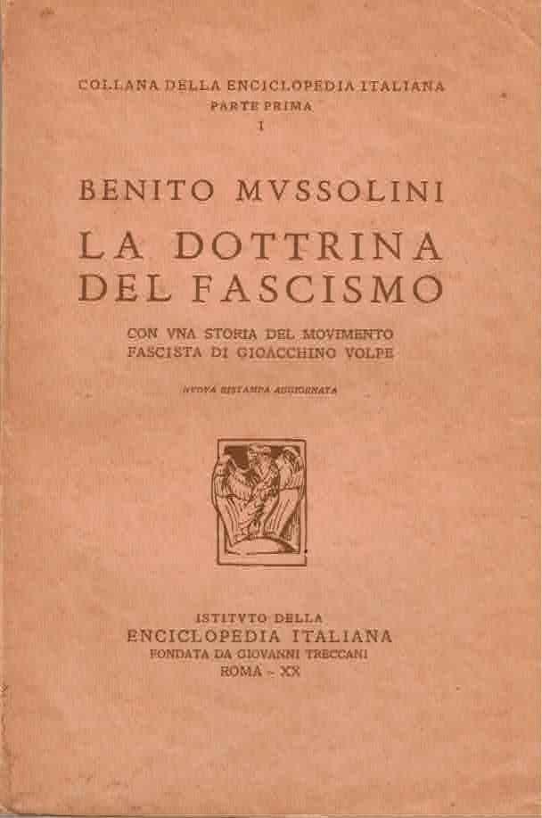 La Dottrina del Fascismo