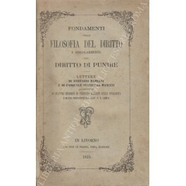 Fondamenti della filosofia del diritto e singolarmente del diritto di …