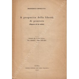 A proposito della libertà di pensiero (Risposta ad un sorriso)