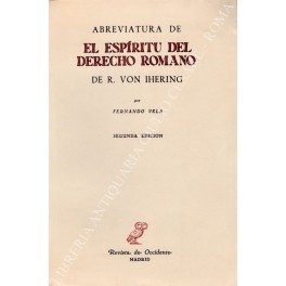 Abreviatura de el espiritu del derecho romano de R. von …