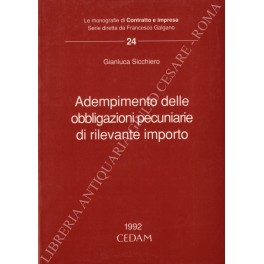 Adempimento delle obbligazioni pecuniarie di rilevante importo