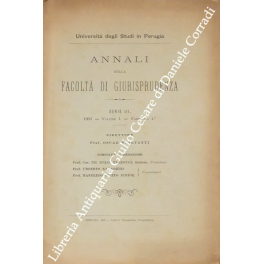 Annali della Facoltà di Giurisprudenza dell'Università degli Studi di Perugia. …