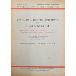 Annuario di diritto comparato e di studi legislativi. A cura …