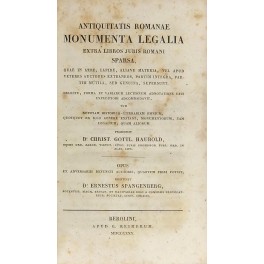 Antiquitatis romanae monumenta legalia extra libros juris romani sparsa quae …