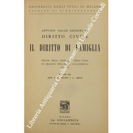 Appunti dalle lezioni di diritto civile. Il diritto di famiglia …