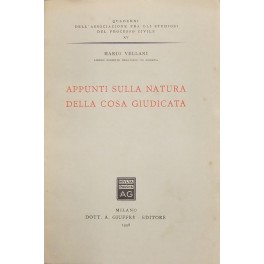 Appunti sulla natura della cosa giudicata