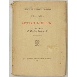 Artisti moderni. Con una lettera di Massimo Bontempelli