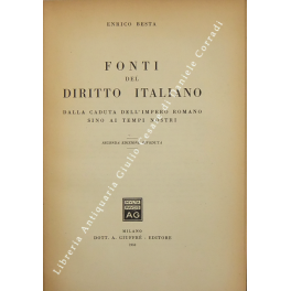 Avviamento allo studio della storia del diritto italiano. UNITO A: …