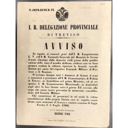 Avviso. I. R. Delegazione Provinciale di Treviso. Le licenze d'armi …